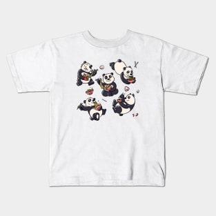 Ramen Pandas by Tobe Fonseca Kids T-Shirt